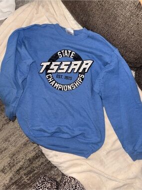 Blue Crewneck Sweatshirt for Women